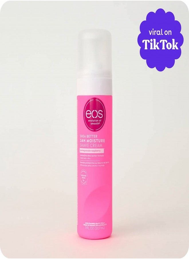 eos Shea Better Shaving Cream for Women- Pomegranate Raspberry | Shave Cream, Skin Care and Lotion with Shea Butter and Aloe | 24 Hour Hydration | 7 fl oz, (600)