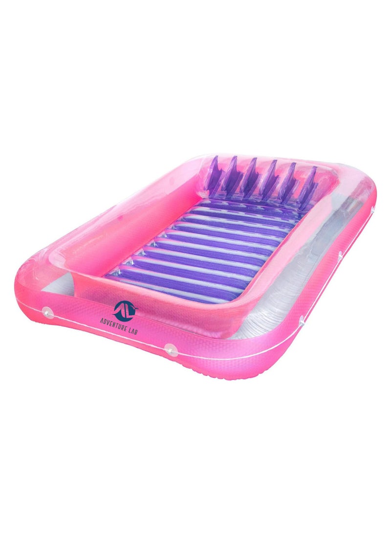 Adventure Lab Inflatable Pool Lounge Float with Pillow – Comfortable Inflatable Pool Float and Inflatable Pool Bed for Adults, Portable Pool Float Bed Adult and Floaty for Pool & Beach - Image 1