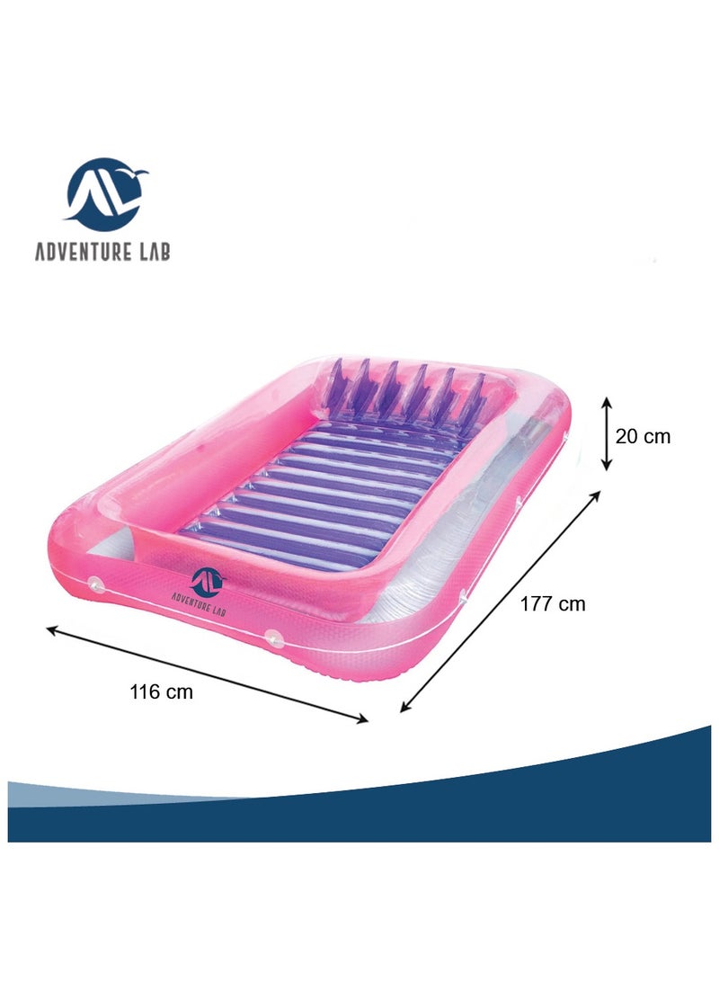 Adventure Lab Inflatable Pool Lounge Float with Pillow – Comfortable Inflatable Pool Float and Inflatable Pool Bed for Adults, Portable Pool Float Bed Adult and Floaty for Pool & Beach - Image 2