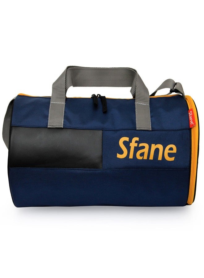 Sfane Gym Bags for Men with Separate Shoe Compartment Sports Gym Bags for Women Unisex Duffle Bags for Gym for Carry & Travel Adjustable Duffel Bags Sports Bag - Blue & Yellow. - Image 2