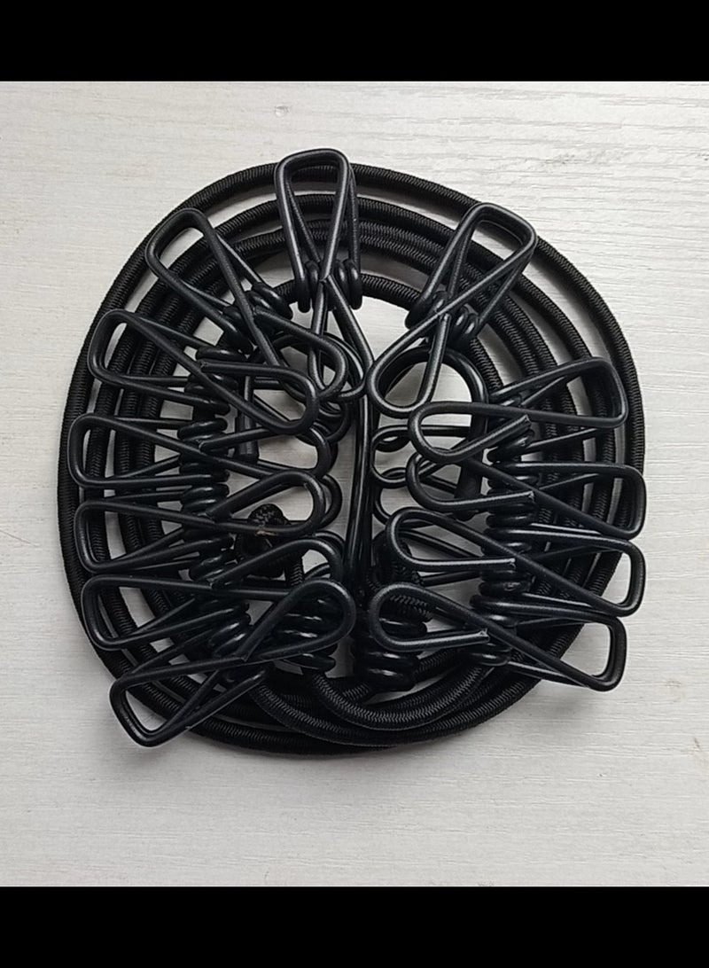 حبل الغسيل المحمول للسفر، 2 قطعة، قابل للسحب، خط الملابس مع 12 مقطع ملابس، لخط تجفيف الغسيل الداخلي، اكسسوارات التخييم في الهواء الطلق - Image 4