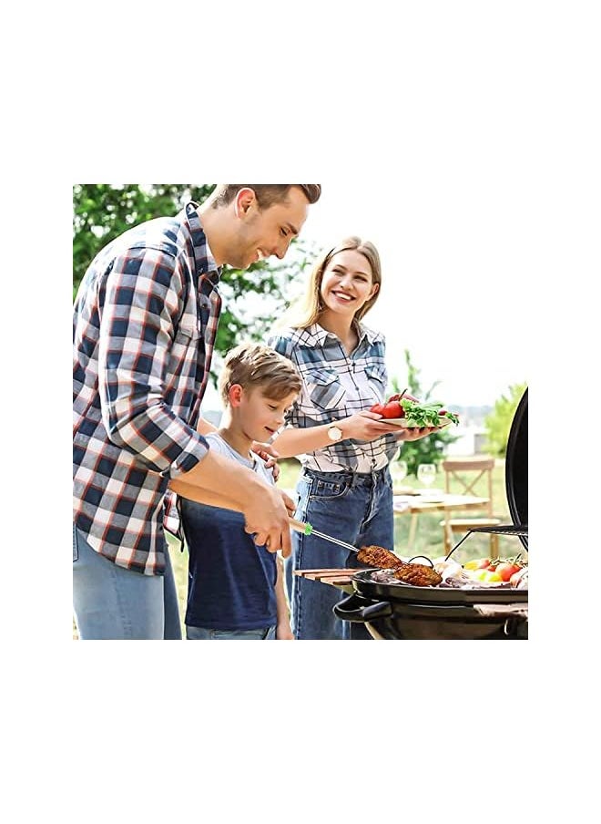 LUCKSTAR Marshmallow Roasting Sticks - Set Of 8 Telescoping Smores Skewers Hot Dog Forks With Wooden Handle For Fire Pit Campfire - 32 Inch Stainless Steel Bbq Kit  - Image 3