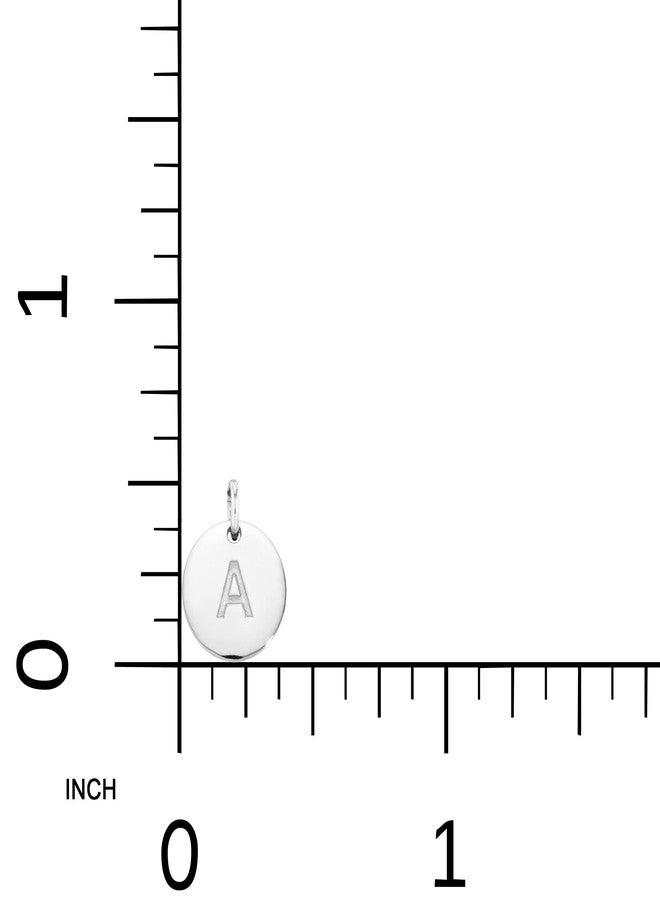 Miabella 925 Sterling Silver or 18K Yellow Gold Plated Dainty Round Initial Pendant Necklace for Women/Adjustable Chain 18 to 20 Inch/Letters A-Z/Made in Italy (M, sterling silver) - Image 5