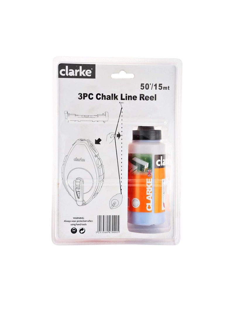 Clarke 3 Pieces Blue Chalk And Reel Set 15 Meters - Image 2
