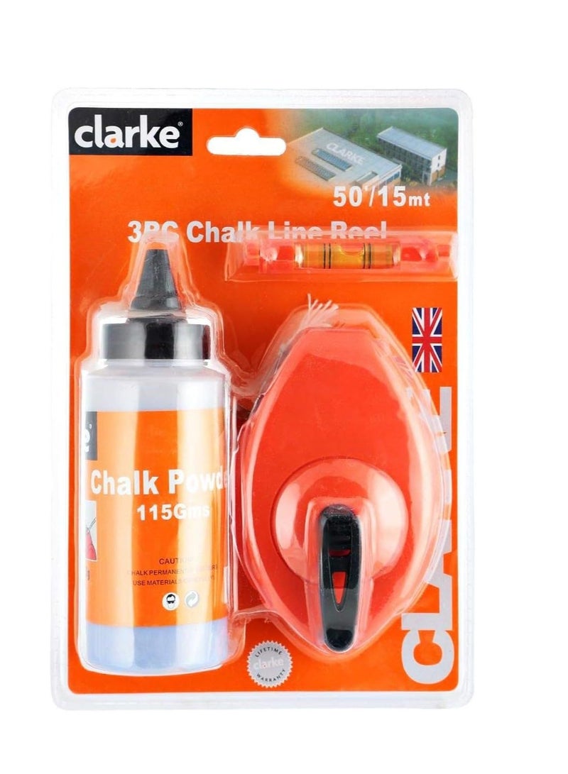 Clarke 3 Pieces Blue Chalk And Reel Set 15 Meters - Image 1