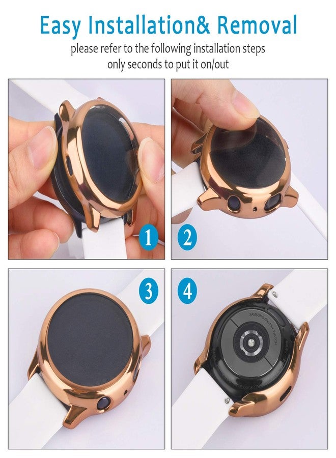 Meliya 4 Pack Screen Protector for Samsung Galaxy Watch Active 2 40mm 44mm, TPU All-Around Protective Case Cover Rugged Bumper Shell Accessories for Samsung Galaxy Watch Active 2 - Image 5