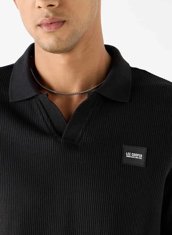 Lee Cooper Lee Cooper Textured Polo T-shirt with Short Sleeves
