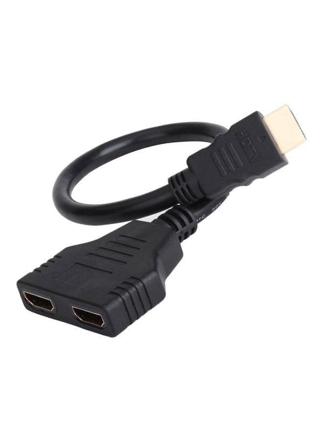 HDMI Male To 2 HDMI Cable Splitter Adapter Converter - Image 4