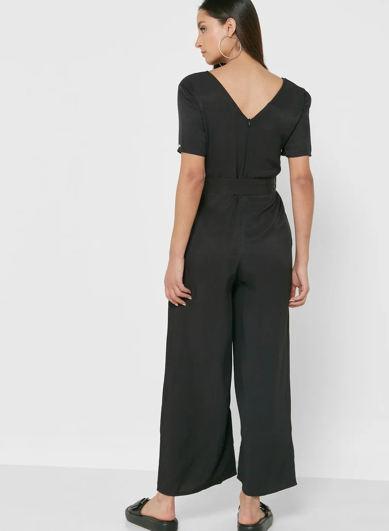Superdry V-Neck Wide Leg Jumpsuit
