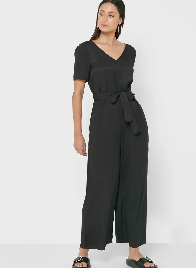 Superdry V-Neck Wide Leg Jumpsuit