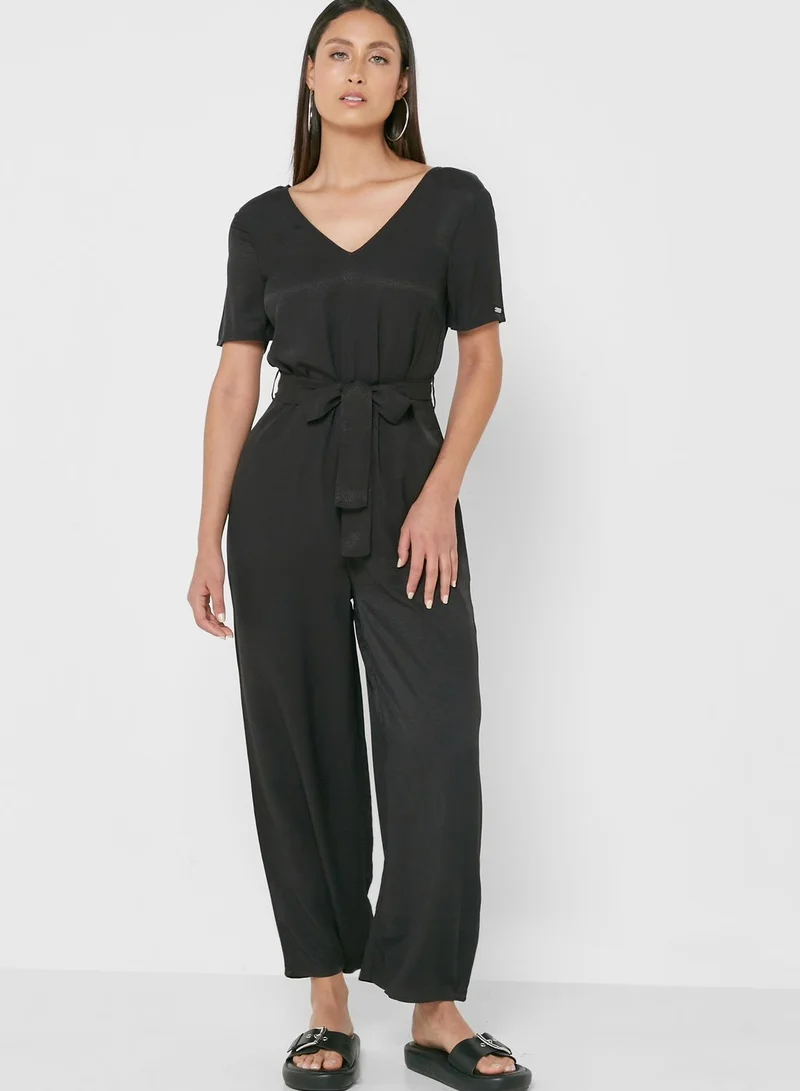 Superdry V-Neck Wide Leg Jumpsuit