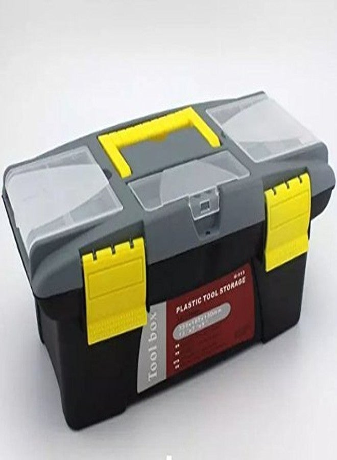 Mezon Multipurpose Storage Box with Handle | Portable Tool Organizer for Home, Office & Garage | Easy to Carry Hardware & Accessories Container (Durable, Random Colors) - Image 3