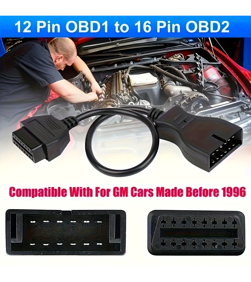 GM 12 Pin OBD1 to OBD2 Adapter 16 Pin Connector for Diagnostic Interface - Image 5