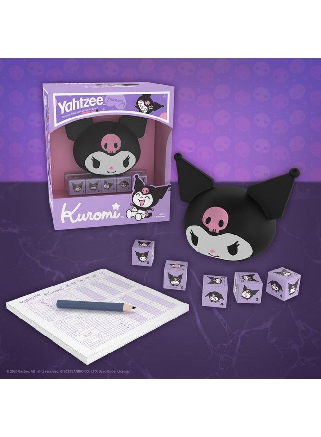 USAopoly YAHTZEE: Kuromi | Collectible Kuromi Head Dice Cup | Dice Featuring Her Adorable Range of Emotions | Classic Dice Game Based on Hello Kitty & Friends Character | Officially Licensed Game & Merchandise - Image 4