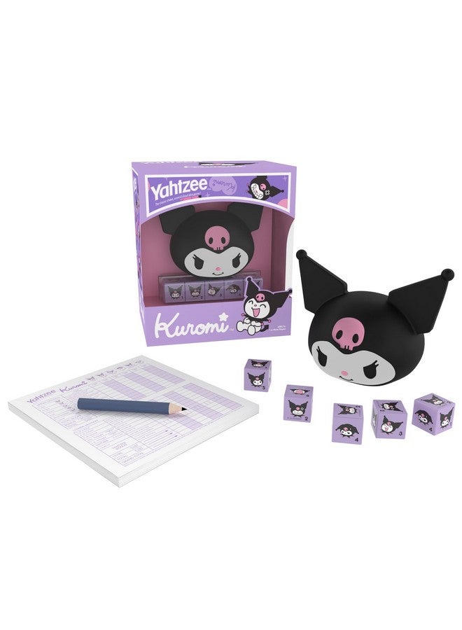 USAopoly YAHTZEE: Kuromi | Collectible Kuromi Head Dice Cup | Dice Featuring Her Adorable Range of Emotions | Classic Dice Game Based on Hello Kitty & Friends Character | Officially Licensed Game & Merchandise - Image 2