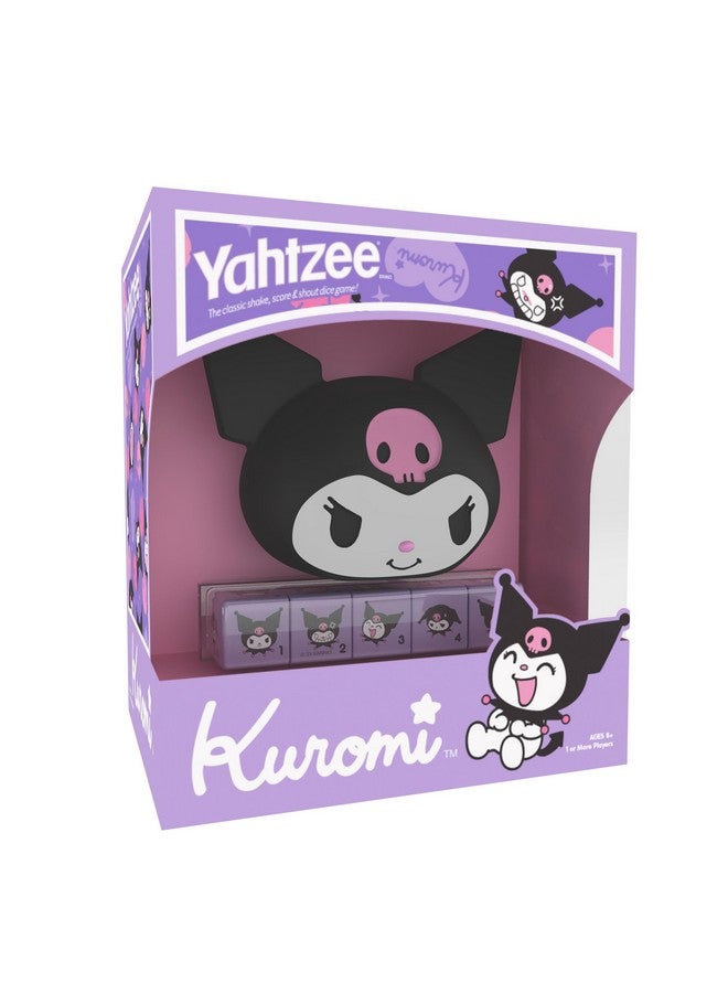 USAopoly YAHTZEE: Kuromi | Collectible Kuromi Head Dice Cup | Dice Featuring Her Adorable Range of Emotions | Classic Dice Game Based on Hello Kitty & Friends Character | Officially Licensed Game & Merchandise - Image 1