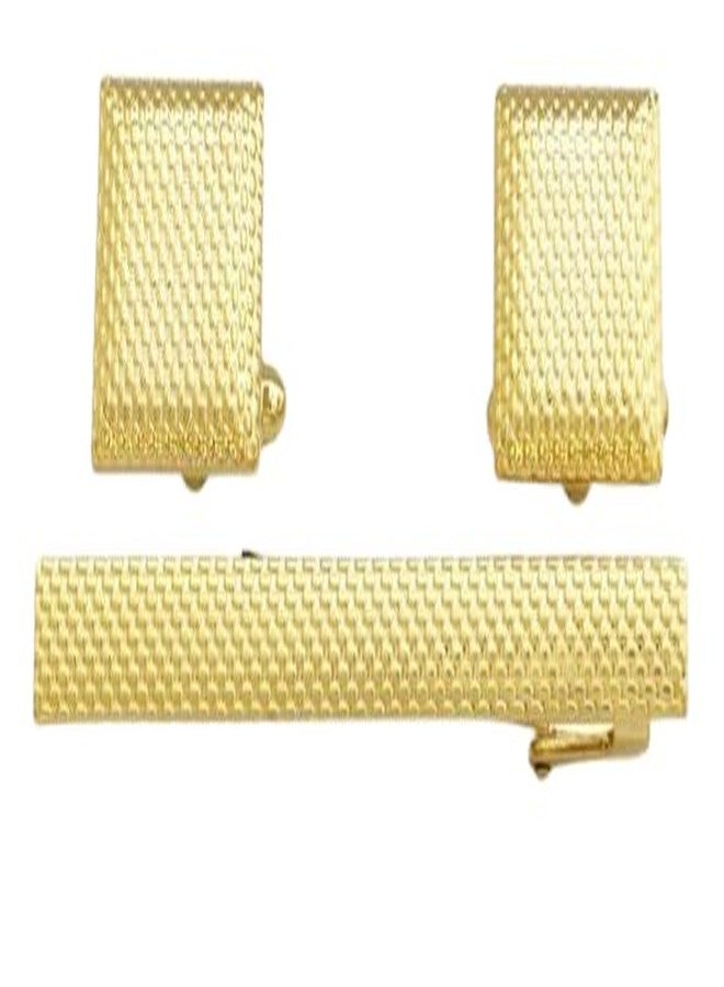 Cufflinks Golden Colour Cufflink Button Tie Pins set for Men (Cufflinks Gold - NO5) - Image 1