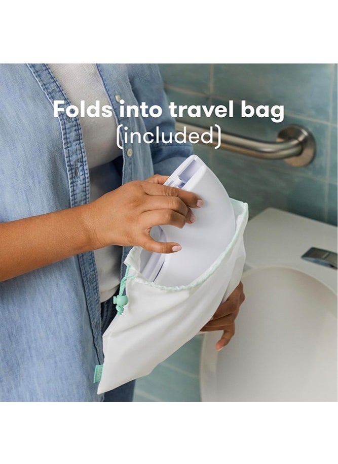 Fold-and-Go Potty Seat for Toilet | Foldable Travel Potty Seat for Toddler, Fits Round & Oval Toilets, Non-Slip Base, Handles, Includes Free Travel Bag - pzsku/Z4AEF970AB9FE1D1D5241Z/45/_/1733120704/a2efed53-6c3b-49fb-ac44-5cc7f938abd9