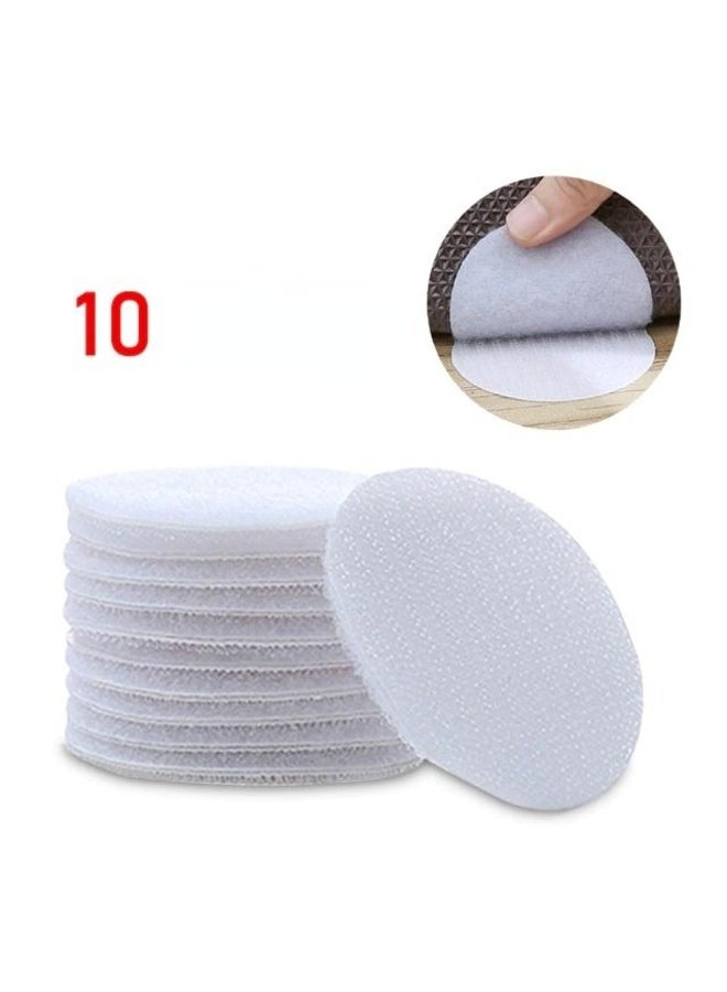 10Pcs Strong Self Adhesive Fastener Dots Stickers Adhesive Hook Loop Tape for Bed Sheet Sofa Mat Carpet Anti Slip Mat Pads 