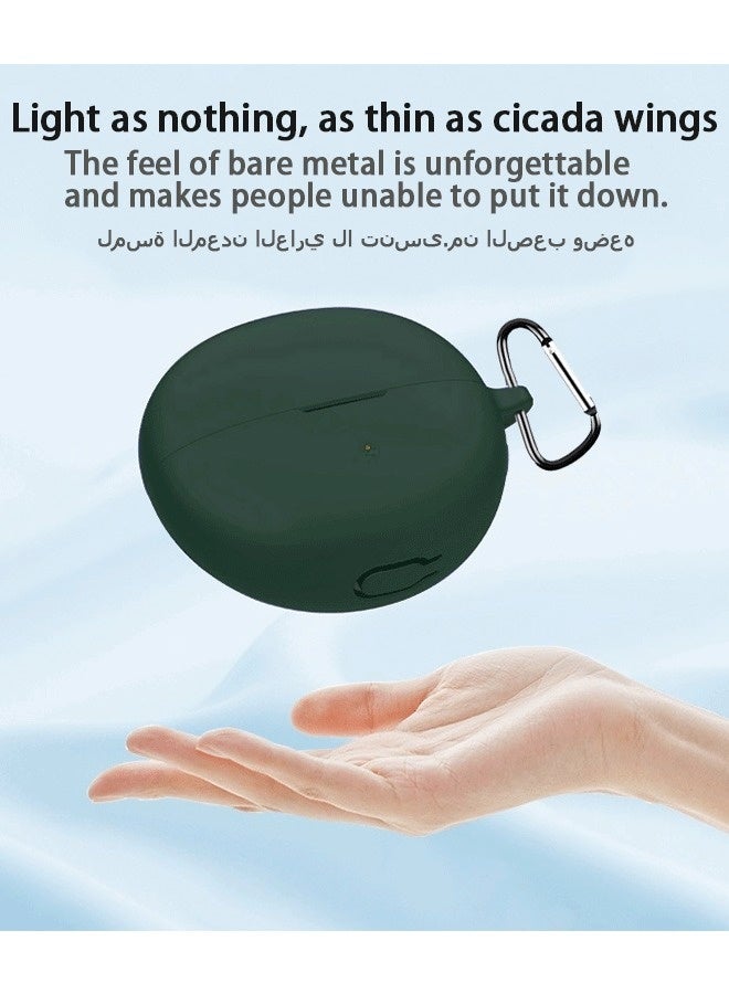 NIBEMINENT Protective Silicone Case Cover for HUAWEI Free Clip In-Ear Earphones Green  - Image 3