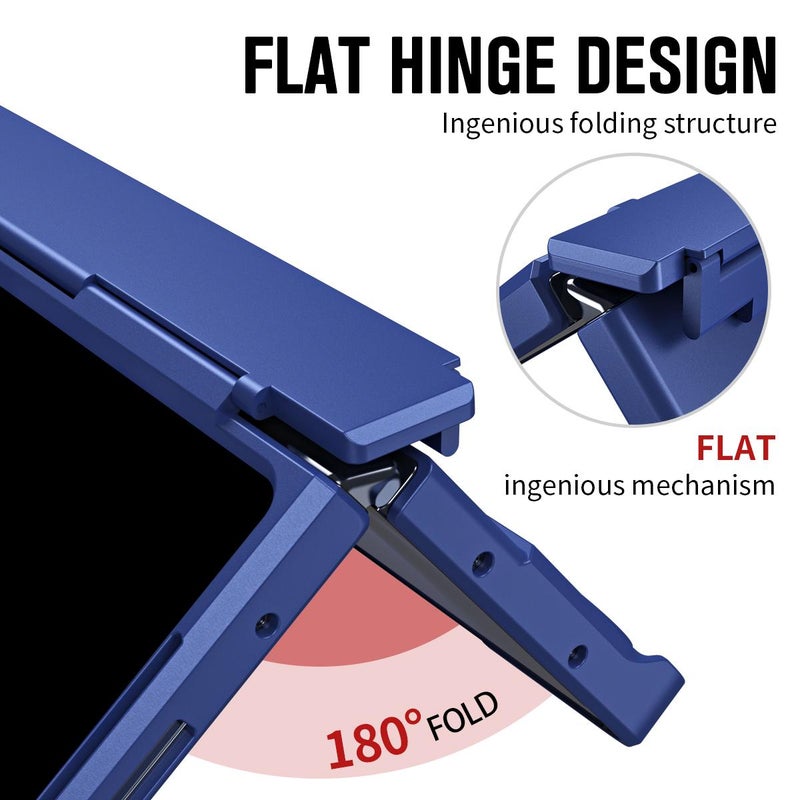 erorex For Samsung Galaxy Z Fold7 5G Diamond Case-film Integral Hinge Shockproof Phone Case with Pen(Blue) - Image 3