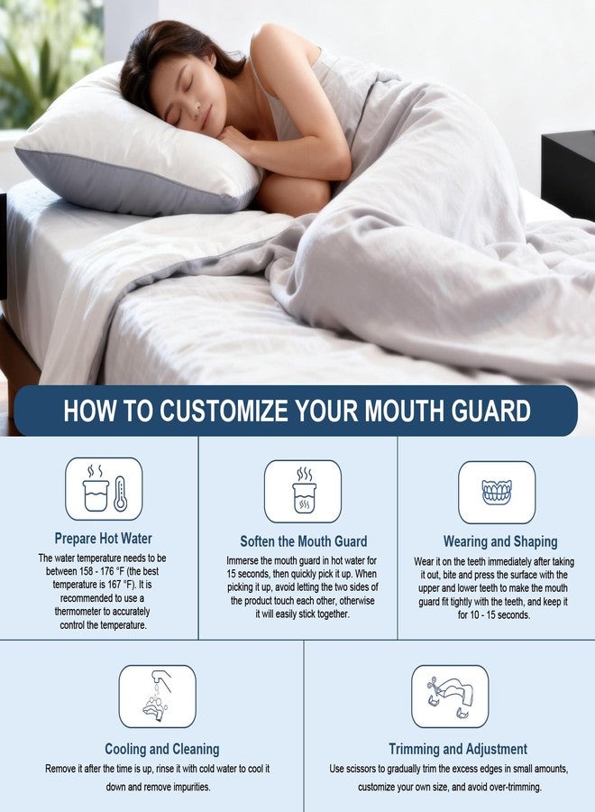 SAMOKA Mouth Guard for Grinding Teeth at Night,4 PCS Night Guards for Teeth Grinding,Mouth Guard for Sleep,Night Guard(One Size - Image 5