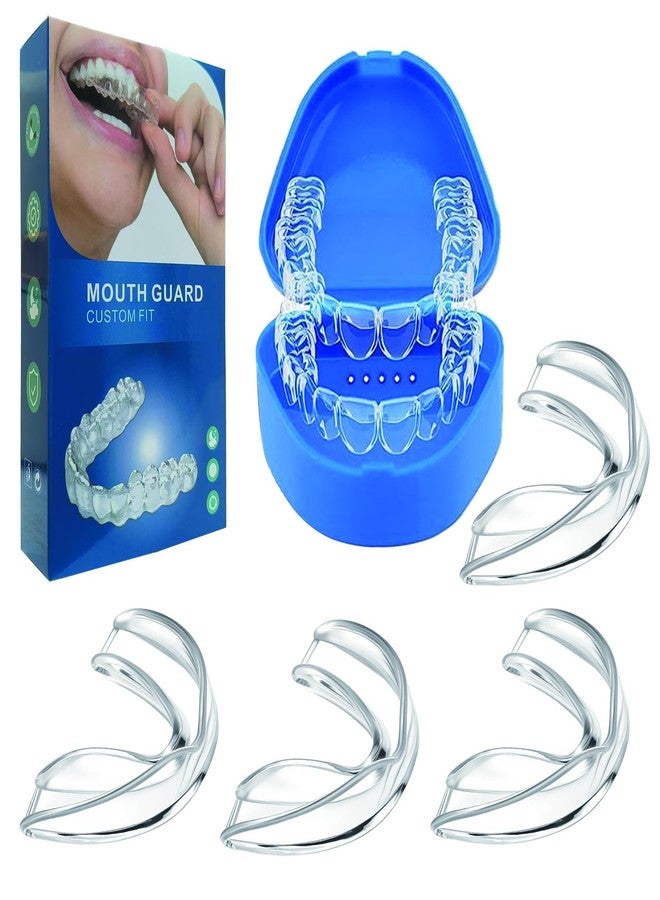 SAMOKA Mouth Guard for Grinding Teeth at Night,4 PCS Night Guards for Teeth Grinding,Mouth Guard for Sleep,Night Guard(One Size - Image 1