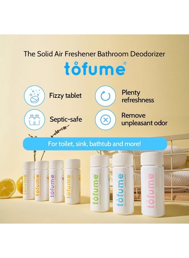 tofume Effervescent Bathroom Air Freshener - Elegant Ylang Ylang Lavender - Toilet Deodorizer, Bathroom Odor Eliminator, Toilet Freshener, Flushable Air Freshener Toilet Tablets, 3 Pack (90 Tablets) - Image 3