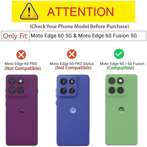 Kapa Tux Leather Back Cover for Moto Edge 60 / Edge 60 Fusion | Slim Shockproof Camera Protection Bumper Case (Black) - Image 2
