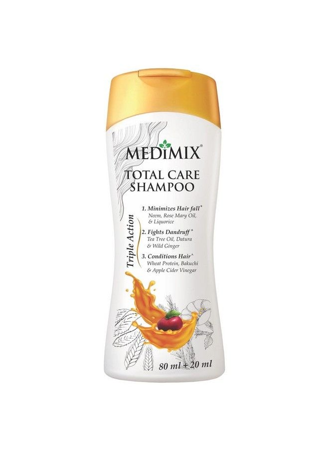 Medimix - Total Care Shampoo ; Pack Of 2 ; 100Ml Each ; Minimizes Hair Fall* ; Fights Dandruff* ; Conditions Hair^ ; - Image 1