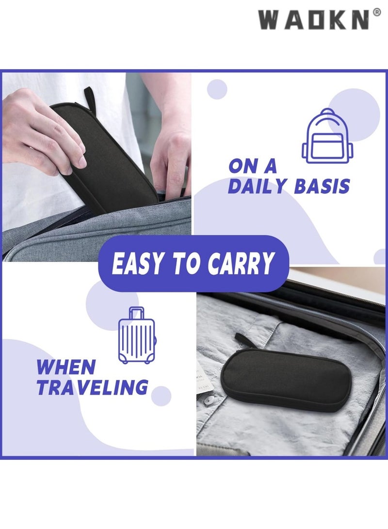 WAOKN Portable Insulin Cooling Travel Bag, Lightweight & Compact Insulin Bag Set with Insulated Cooling Compartment & 2 Reusable Ice Packs, Specifically Designed for Medical Travel (Black) - Image 5