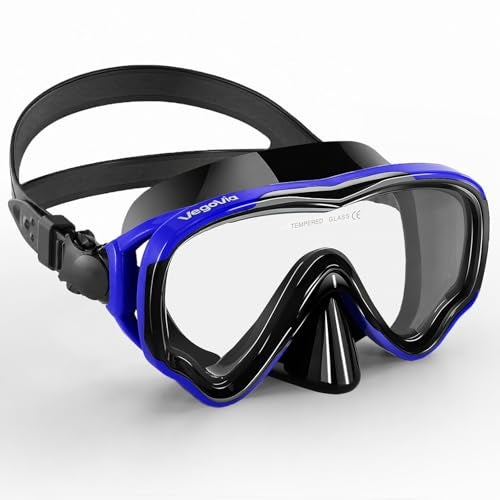 VegoVia Adult Swim Goggles with Nose Cover for Women Men, HD Clear Wide View Pool Water Nose Waterproof Shower Goggles Swimming Adult Diving Scuba Youth Mask Pool Underwater Beach Ocean Open Water - Image 1