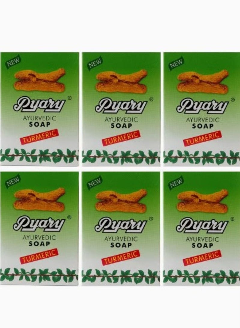 Pyary 6-Pack Ayurvedic Turmeric Soap - Image 1
