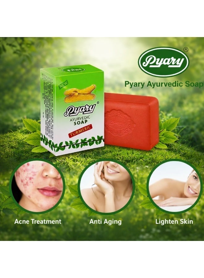 بياري 6 عبوات من صابون الكركم الأيورفيدا - Image 3