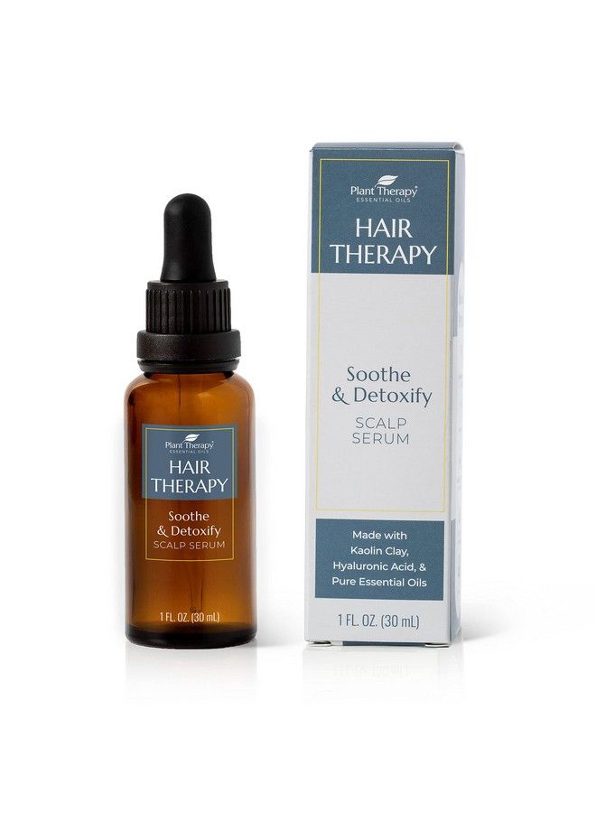 Plant Therapy Hair Therapy Soothe & Detoxify Scalp Serum 1 Oz With Hyaluronic Acid White Kaolin Clay & Hair Therapy Blend Remove Product Buildup Balance Oils And Stimulate Circulation - Image 1