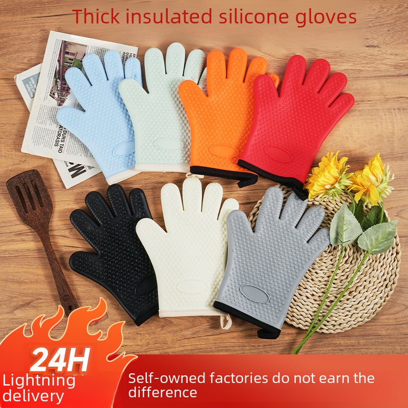 Thickened Cotton Microwave Baking Gloves Girl Pink - Image 5