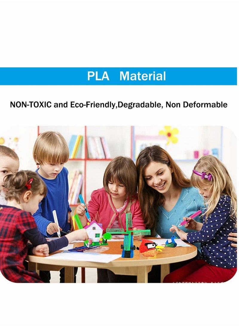 Excefore - عبوات خيوط القلم ثلاثية الأبعاد، خيوط ثلاثية الأبعاد PLA 1.75 مم، خيوط بدون رائحة لمعظم أقلام ثلاثية الأبعاد ذكية ومواد صديقة للبيئة للطابعة ثلاثية الأبعاد، 20 لونًا لكل لون 5 متر - Image 1