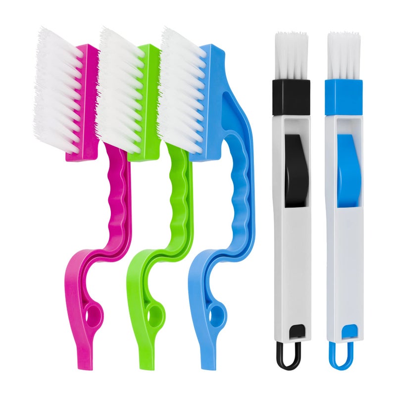 Aivwis Handheld Groove Gap Cleaning Tools Window Track Cleaning Brush Crevice Cleaning Brushes for Deep Cleaning Door Window Track Seams Etc