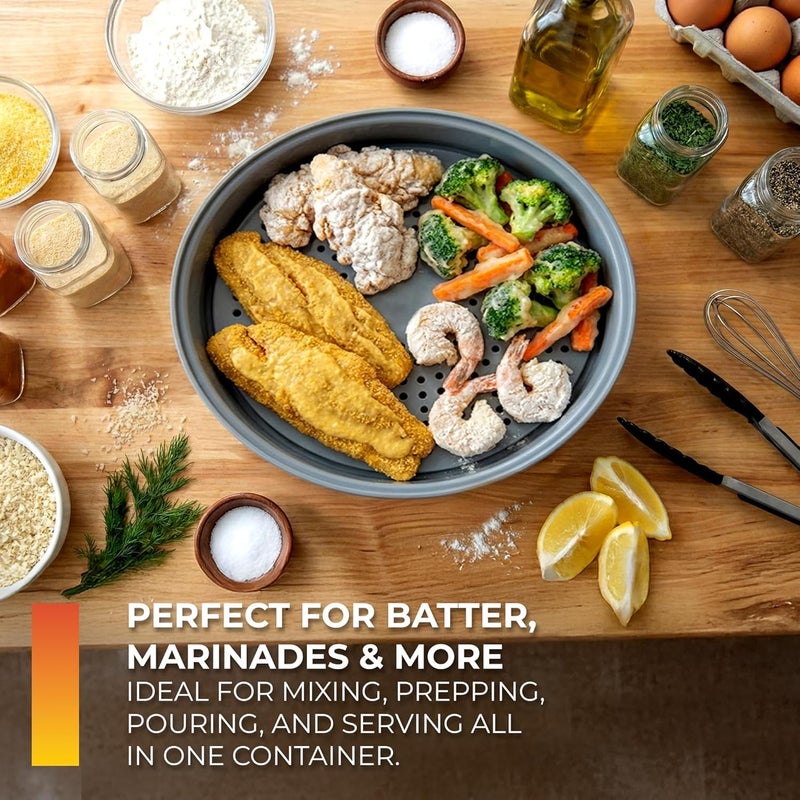 CanCooker Batter Bowl XL: Collapsible, Mess-Free, Dishwasher and Microwave Safe, Chemical-Free in Vibrant Orange - Image 4