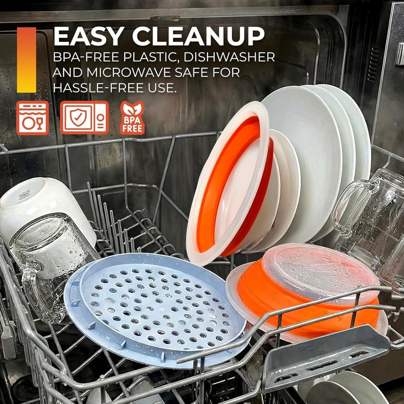 CanCooker Batter Bowl XL: Collapsible, Mess-Free, Dishwasher and Microwave Safe, Chemical-Free in Vibrant Orange - Image 5