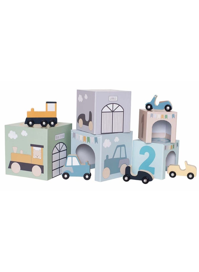 Elli Junior Jabadabado -Stacking Cubes Vehicles 1-5 - Image 2