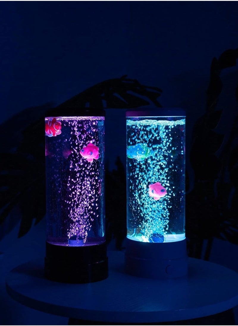 "Fish Lava Lamp with Bubbles – 16-Color Changing Night Light & Mood Lamp with Remote Control (Black)" - Image 3