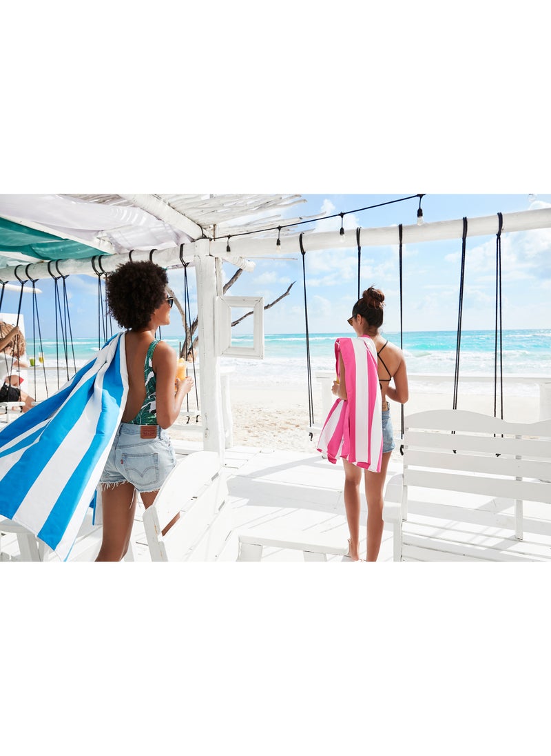 Dock & Bay - Dock & Bay Beach Towel, Super Absorbent, Quick Dry, Sand Free, Compact & Lightweight, 100% Recycled Materials, Includes bag - Large (160x90cm) - PHI PHI PINK - Image 1