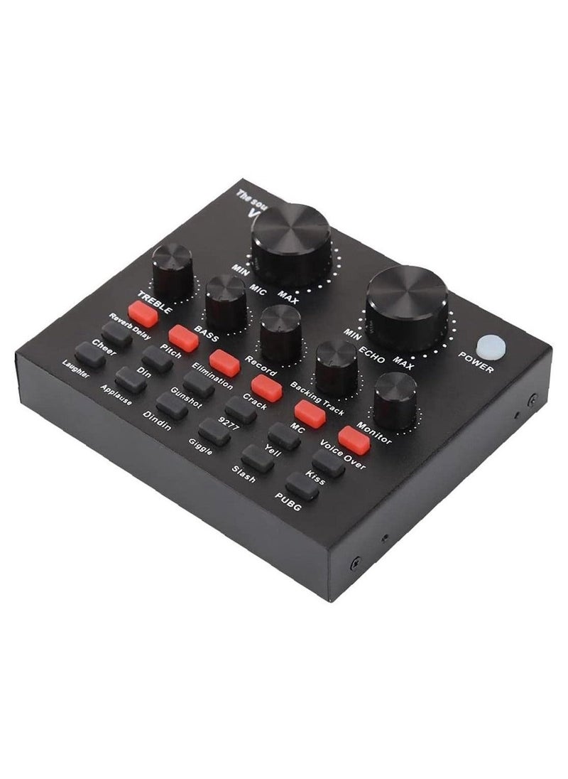 Beauenty - Sound Card V8 USB External Audio Mixer Headset Microphone Webcast Entertainment Streamer - Image 1