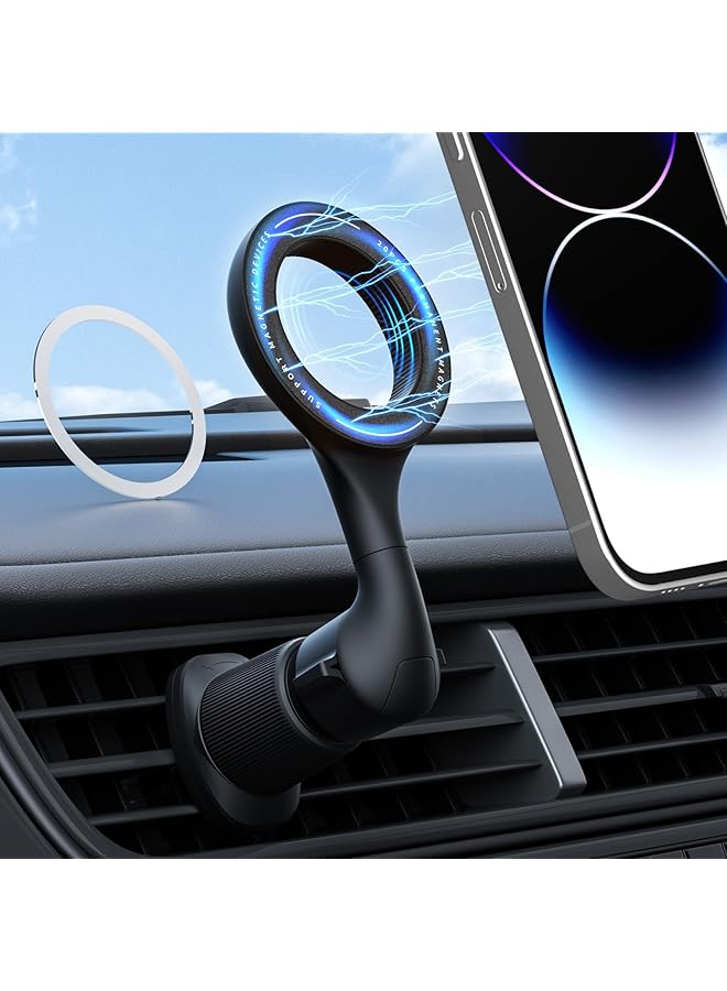 KASTWAVE Magnetic Phone Holder For Car - Super Strong Magnetic Force, 360 Degree Rotation, Stable And Easy Installation - Compatible With Magsafe Iphone And Android Phones - Image 1