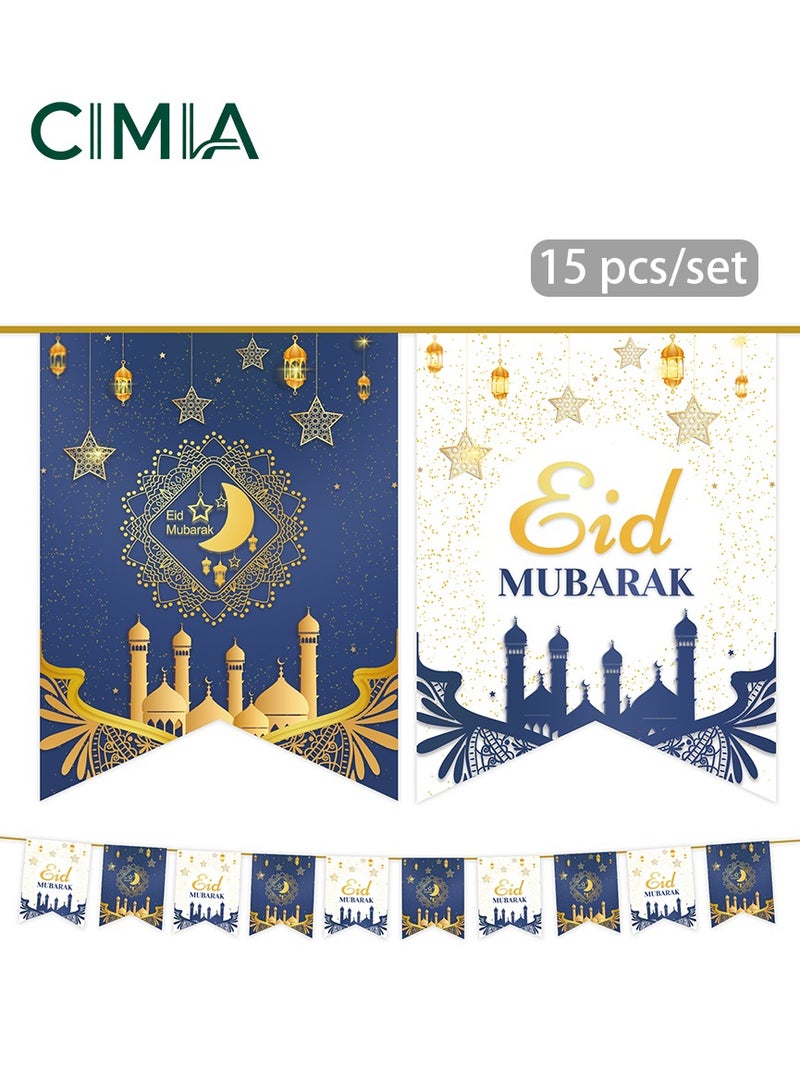 CIMIA 15-piece holiday decoration banner set, festive celebration decorations sturdy paper board eco-friendly and non-toxic home decor - Image 1