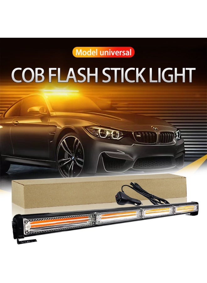COB Universal Bar Lamp Single Row High-Power 4-Section Bright Flash LED Warning Light New Condition Cross-Border Car Strip Lamp - Image 1