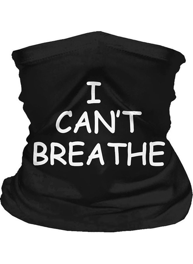 NIBEMINENT I Can't Breathe Letter Print Masks Scarf  - Image 1