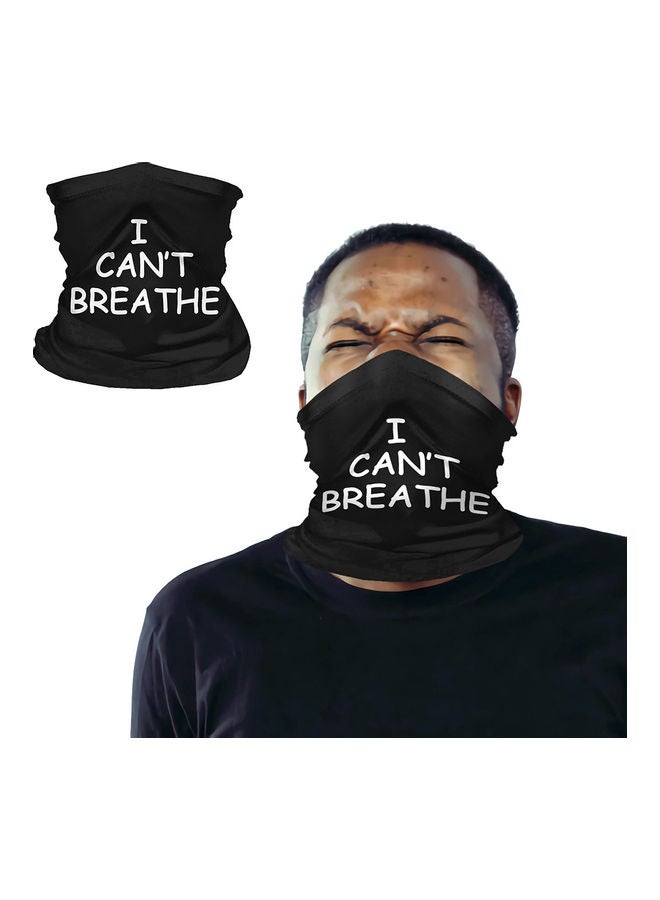 NIBEMINENT I Can't Breathe Letter Print Masks Scarf  - Image 2