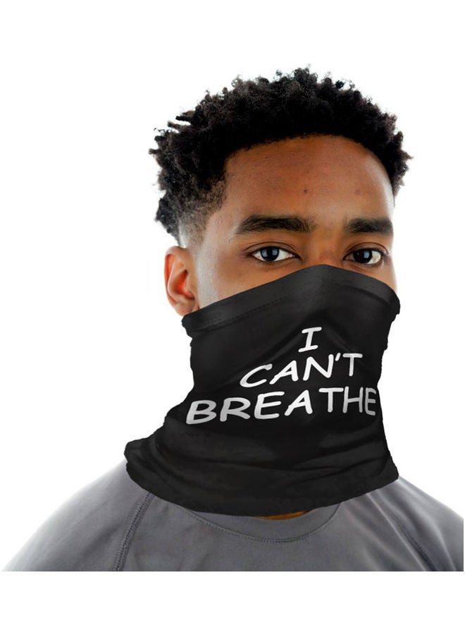 NIBEMINENT I Can't Breathe Letter Print Masks Scarf  - Image 3